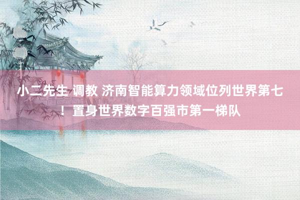 小二先生 调教 济南智能算力领域位列世界第七！置身世界数字百强市第一梯队
